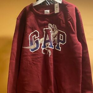 GAP Kids Burgundy T-Rex Sweatshirt